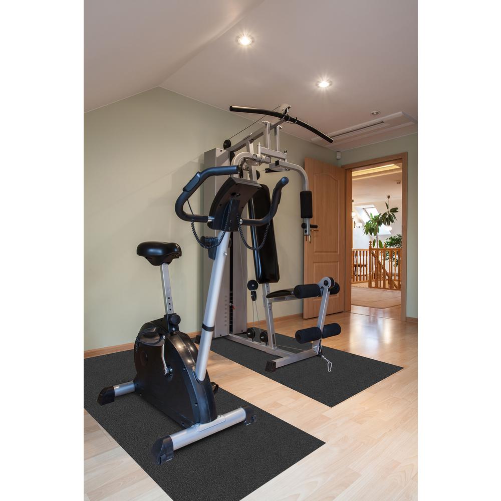 Trafficmaster Black 37 In X 90 Exercise Equipment Mat 58299 The Home Depot Exercise Equipment Mat 58299