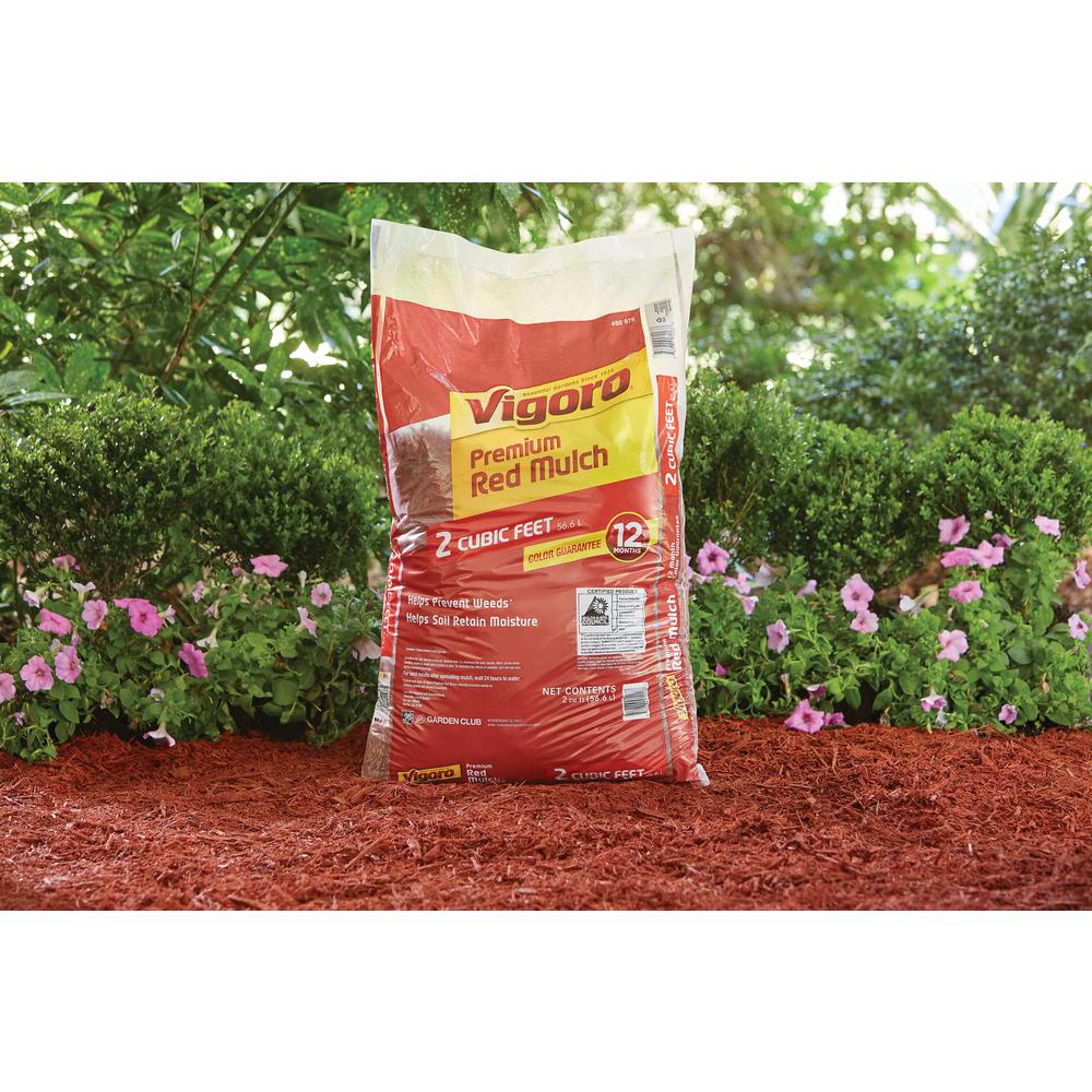 Vigoro 2 Cu Ft Bagged Red Mulch 480978 The Home Depot
