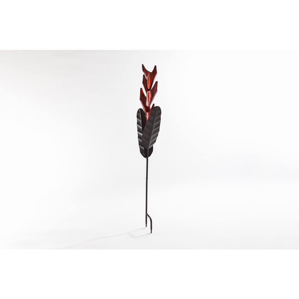 Desert Steel Heliconia 42 in. Steel Bird Feeder Red409112 The Home