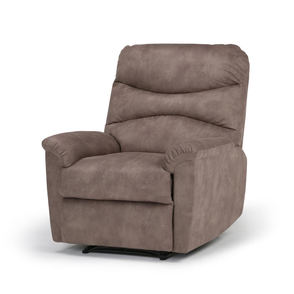 Simpli Home Clancy Dark Taupe Gel Leather Recliner-axcrec-05-dt - The 