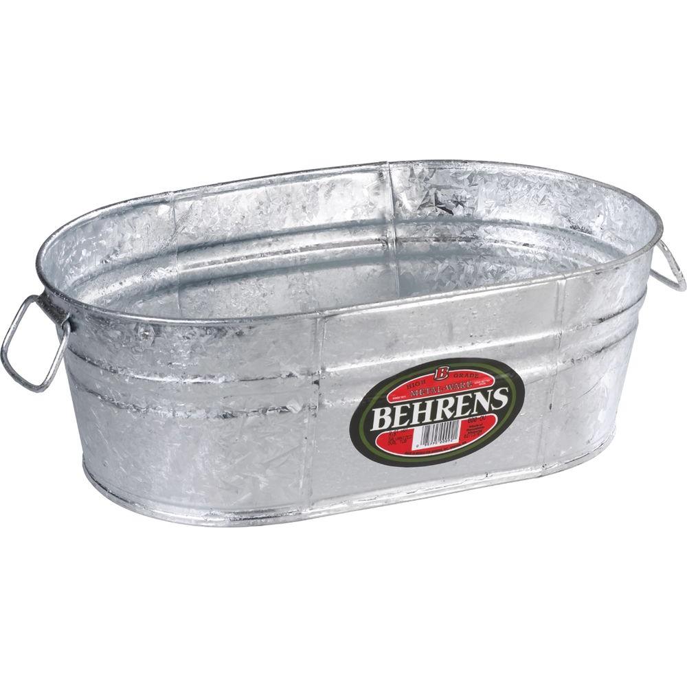 Behrens 2 Gal. Hot Dipped Steel Oval Tub000OVX The Home Depot