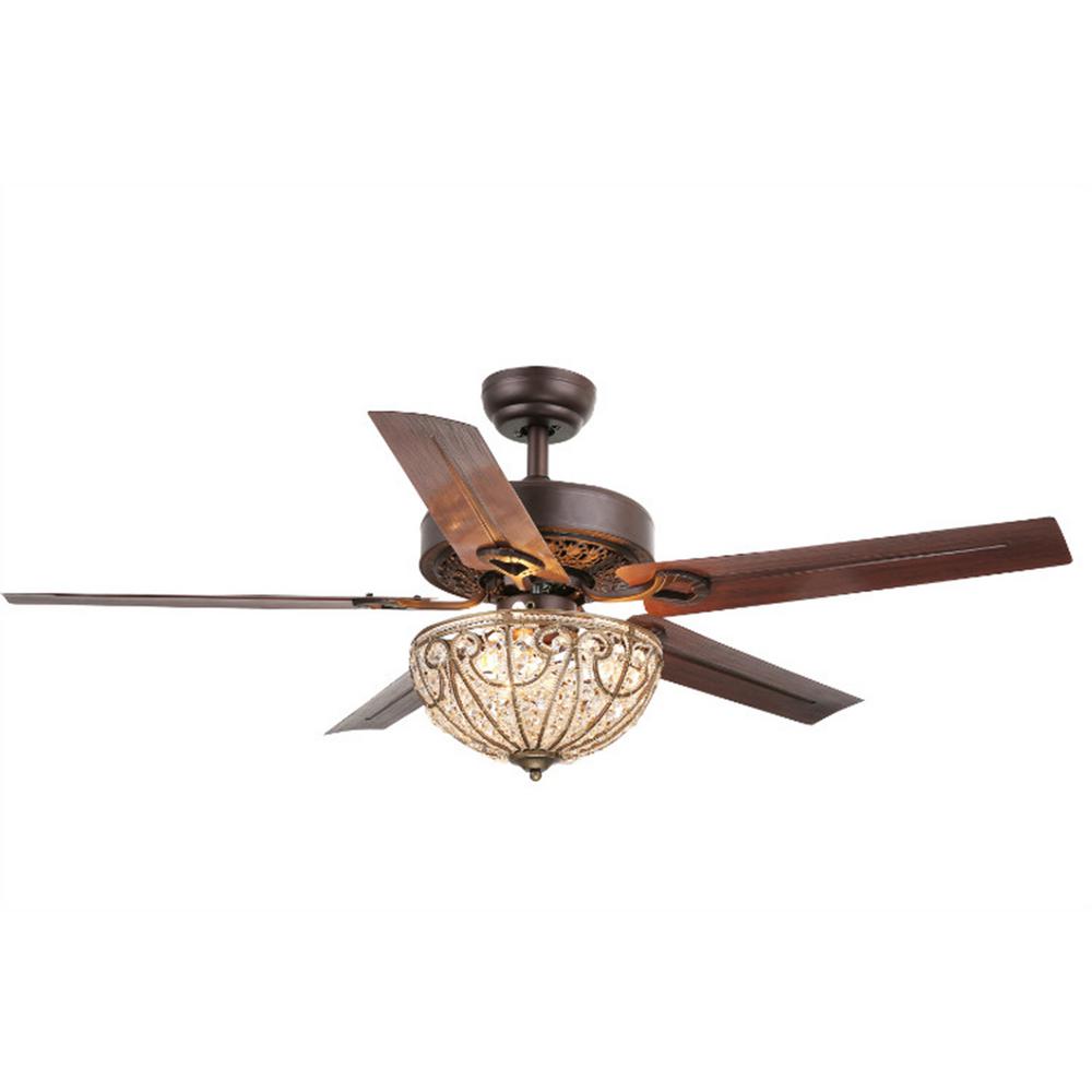 Warehouse of Tiffany Catalina 48 in. Standard Indoor Bronze 5-Blade ...