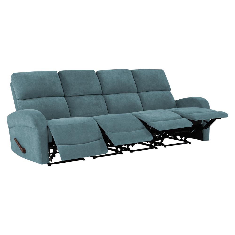 4 Seater Recliner Sofa Catera 4 Seat Conversation Sofa Omnia   Caribbean Blue Chenille Prolounger Sofas Rcl53 Brm55 4s 64 1000 