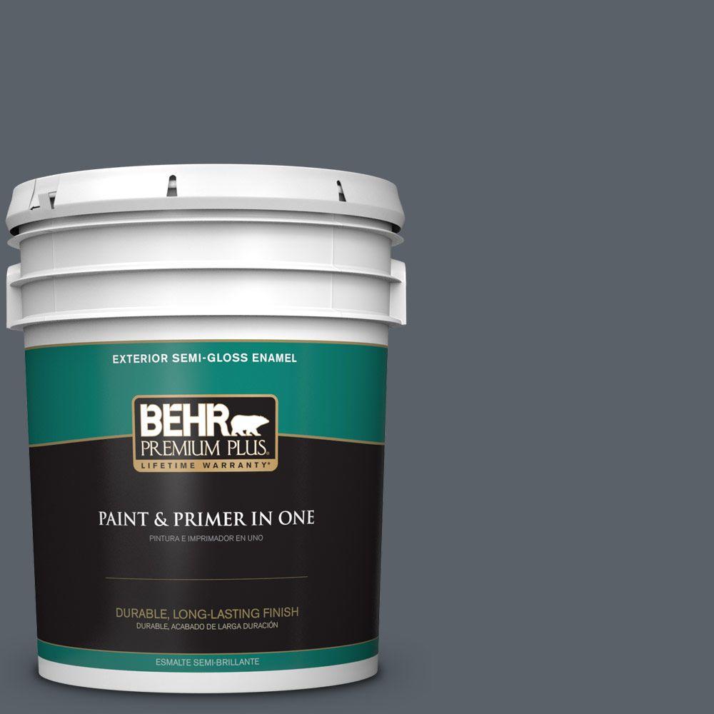 BEHR Premium Plus 5gal. HDCAC25 Blue Metal SemiGloss Enamel Exterior Paint534005 The