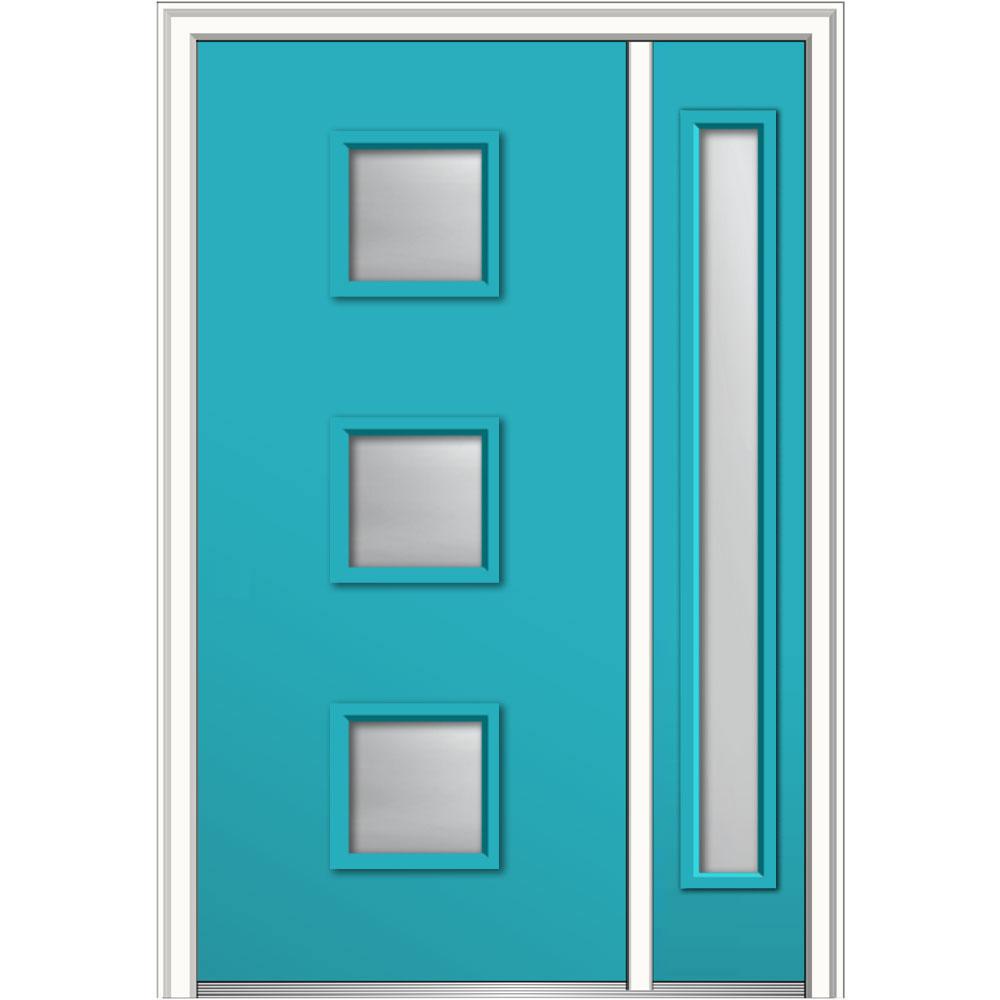 Mmi Door 48 In X 80 In Aveline Frosted Glass Right Hand 3 Lite