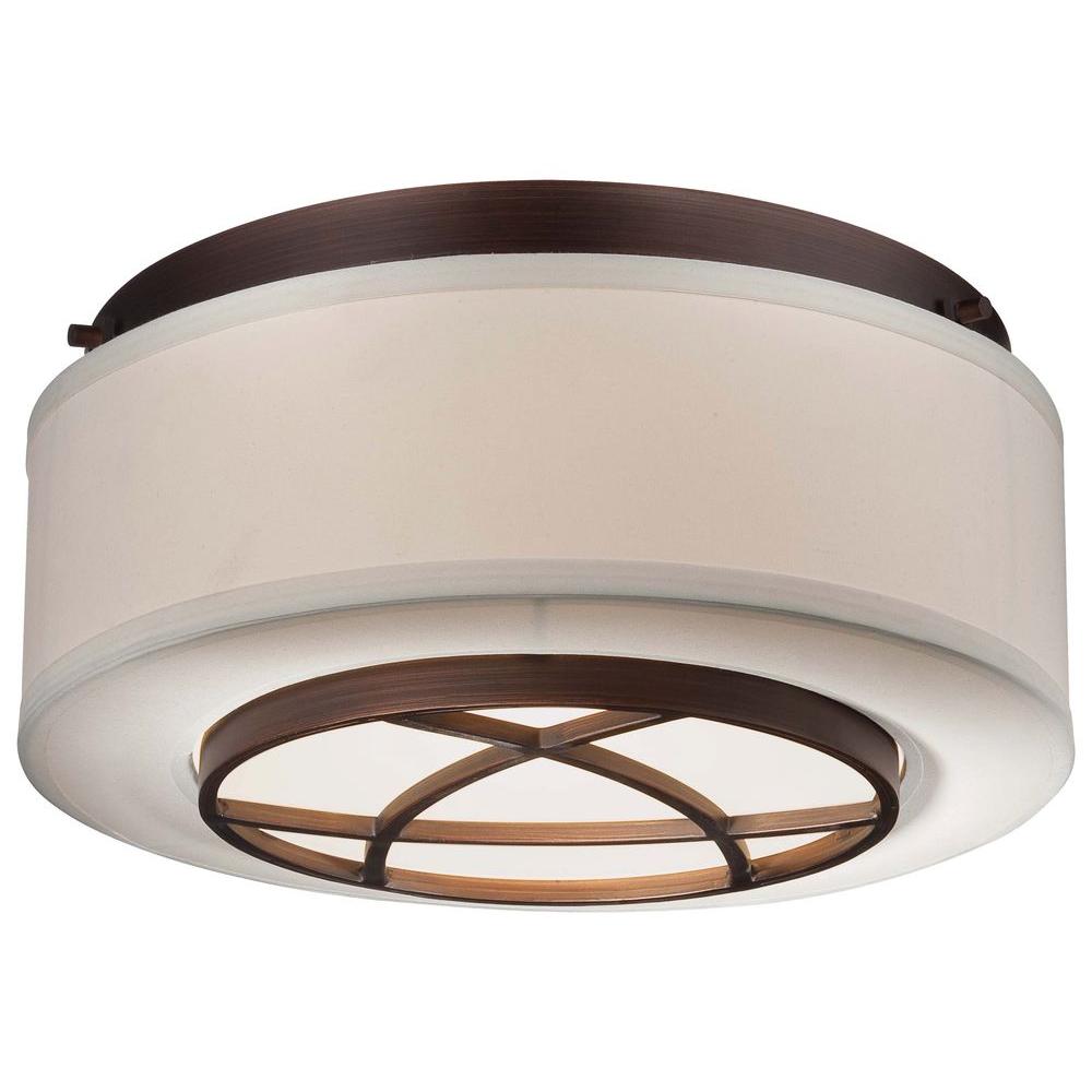 Minka Lavery City Club 2 Light Dark Brushed Bronze Flush Mount 2 Light Dark Brushed Bronze Flush Mount