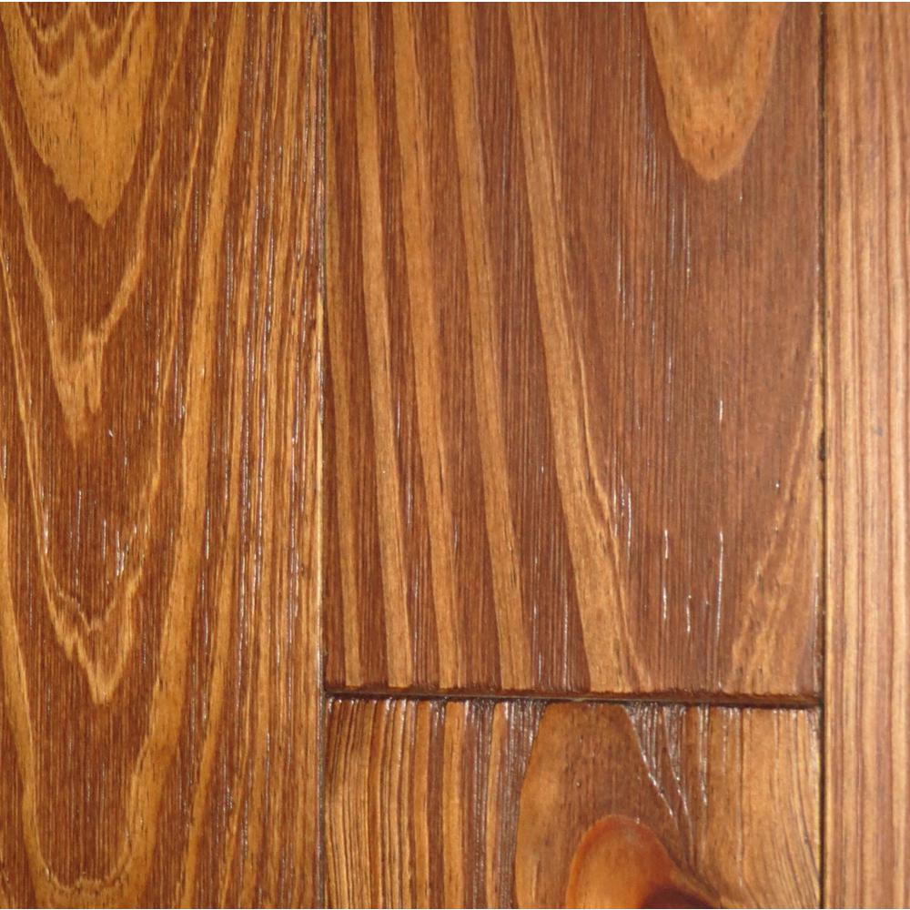 Take Home Sample Antiqued Sienna Pine Solid Hardwood Flooring 5 In X 7 In