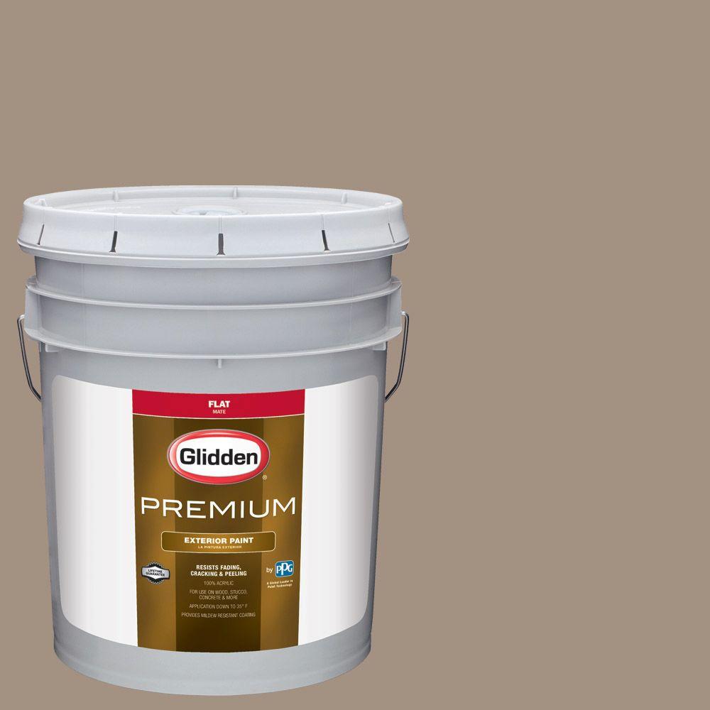 Glidden Premium 5 Gal Hdgwn25d Wright Stone Tan Flat Latex Hdgwn25d Wright Stone Tan Flat Latex Exterior Paint
