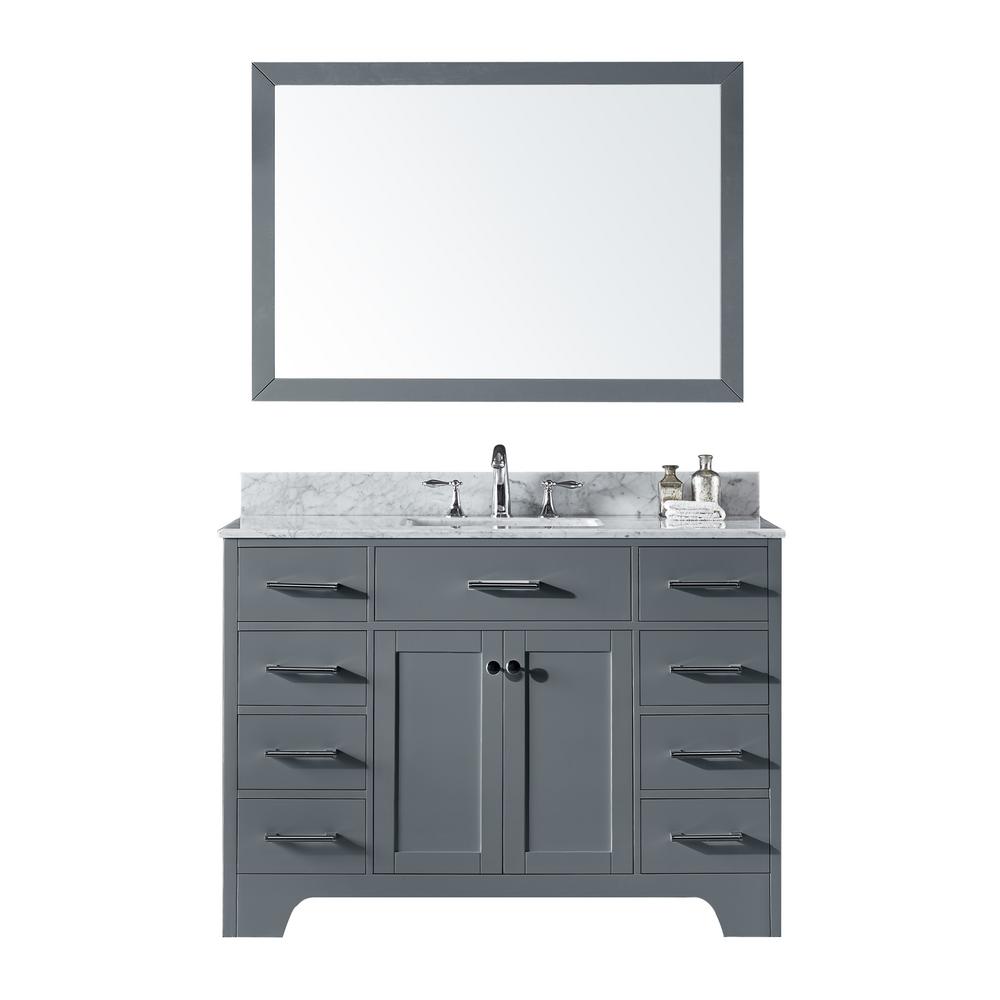 48 Inch Vanities With Tops Bathroom The Home Single Sink Bathroom Vanity In Cashmere Grey With Carrara