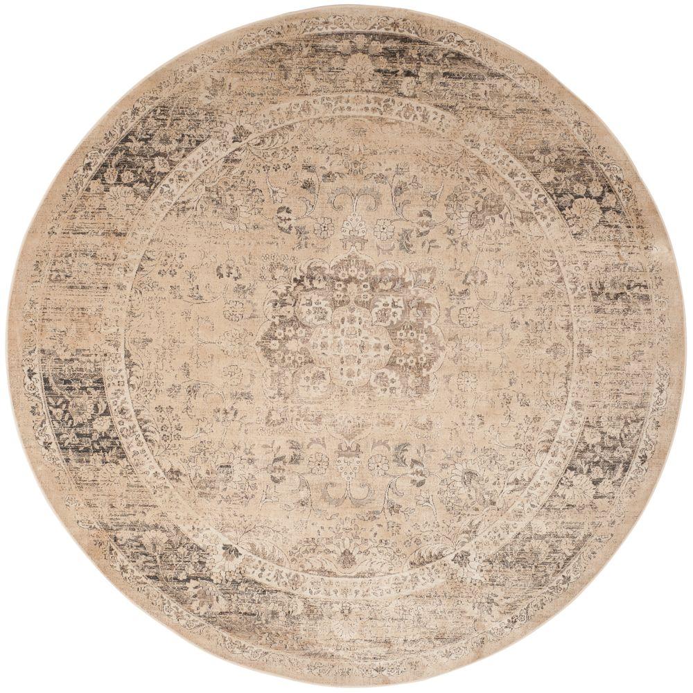 Safavieh Vintage Warm Beige 8 Ft X Round Area Rug Vtg113 Safavieh Vintage Warm Beige 8 Ft X Round Area Rug Vtg113 660 8r The Home Depot