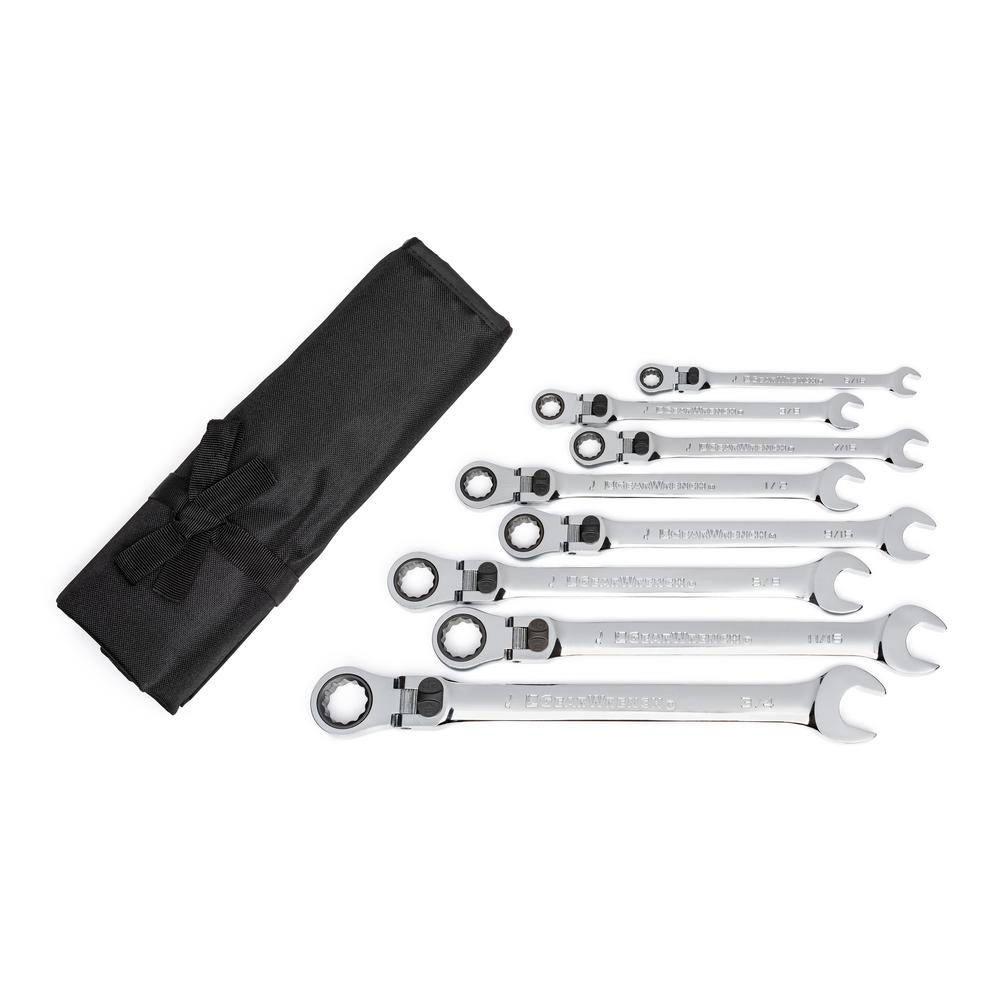 Half Moon Reversible Double Box Ratcheting Wrench Set SAE GearWrench 9840D 4 Pc