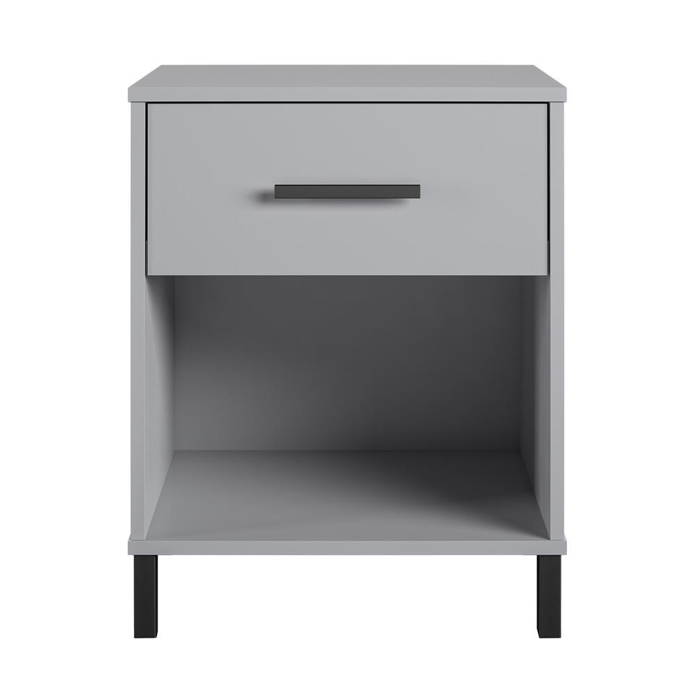 light gray nightstands