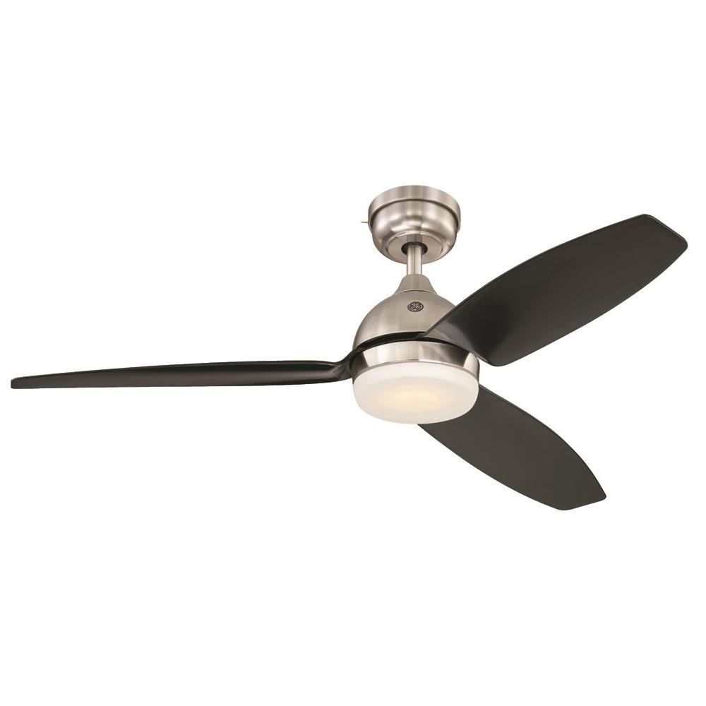 Ge Morgan 54 In Led Indoor Outdoor Brushed Nickel Ceiling Fan With Ge Morgan 54 In Led Indoor Outdoor Brushed Nickel Ceiling Fan With Skyplug Technology