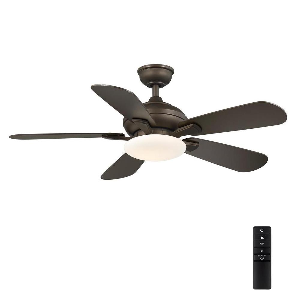 Home Decorators Collection Benson 44 In Led Espresso Bronze Ceiling Fan With Light And Remote Control