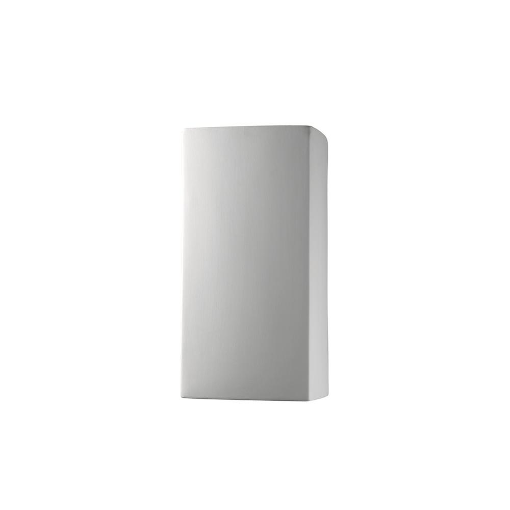 Justice Design Ambiance 2 Light Large Rectangle Bisque Wall Sconce