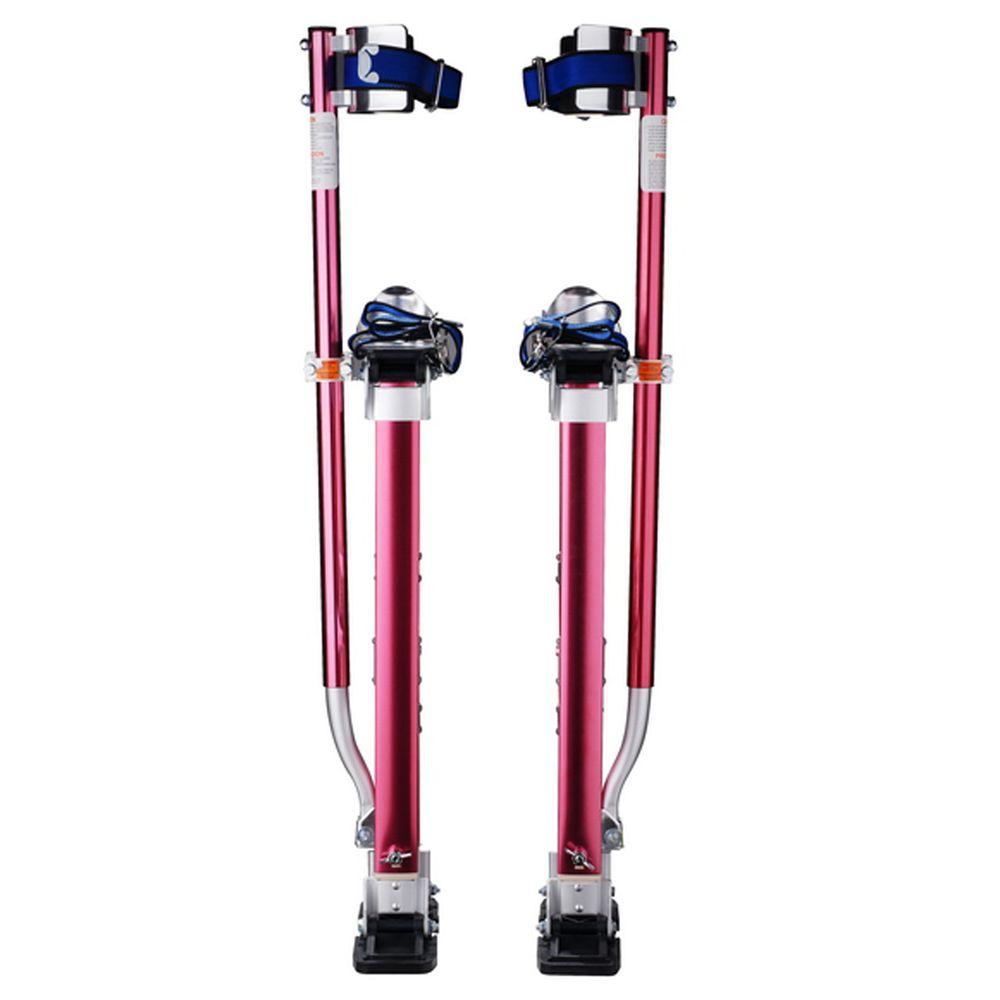 Pentagon Tool 24 in. to 40 in. Adjustable Height Red Drywall Stilts ...