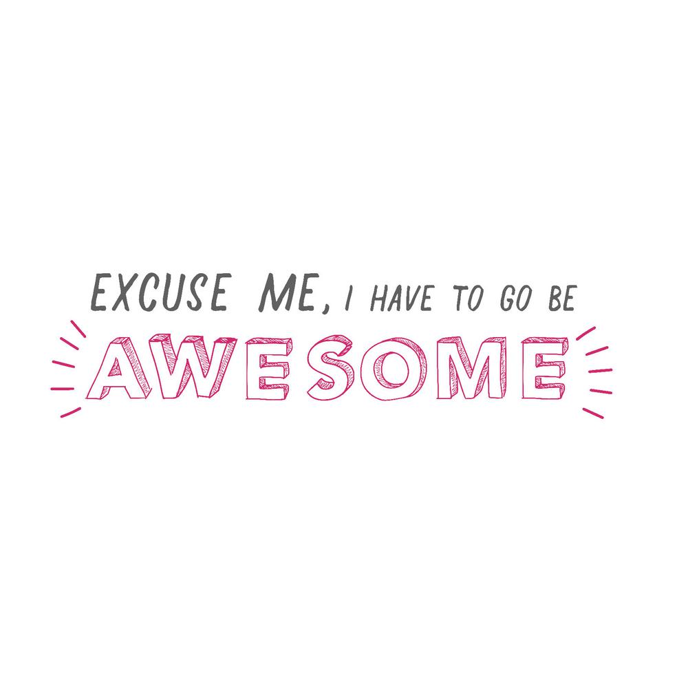 WallPOPs Go Be Awesome Pink Wall Quote DecalDWPQ3083 The Home Depot