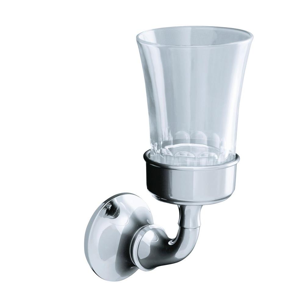 KOHLER Forte Glass Tumbler and Holder in Polished ChromeK11281CP