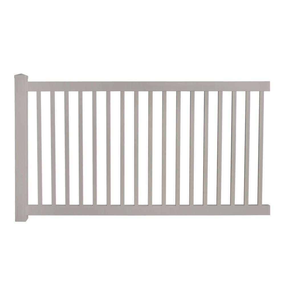 Tan Vinyl Fence Panels Vinyl Fencing The Home Depot
