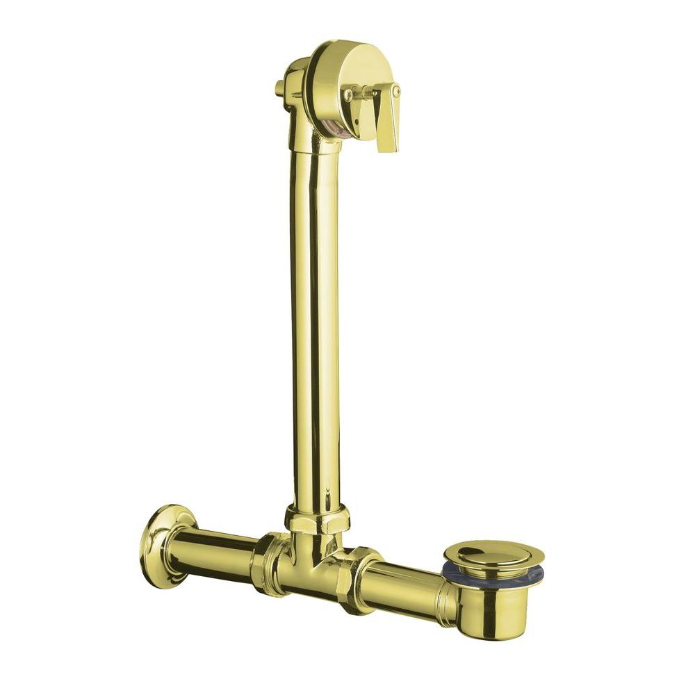 KOHLER Iron Works Exposed Bath Drain, Vibrant French GoldK7104AF