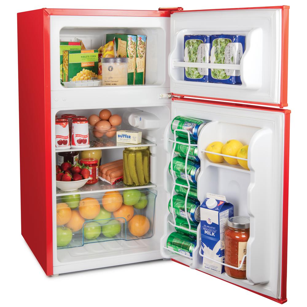 Igloo 3 2 Cu Ft Classic Compact Double Door Mini Fridge Freezer