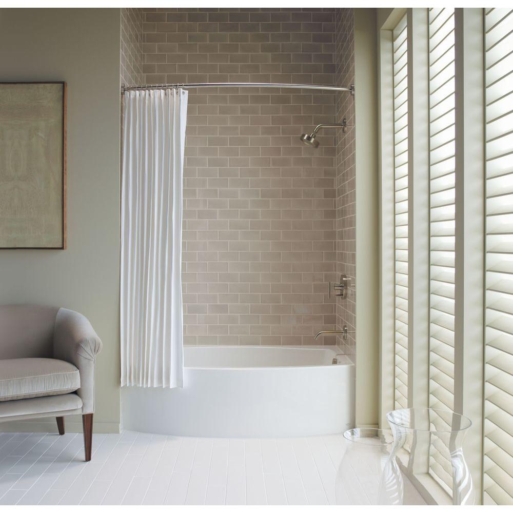 Kohler Expanse Wall Mount Shower Rod In Brushed Stainless K 9351 Kohler Expanse Wall Mount Shower Rod In