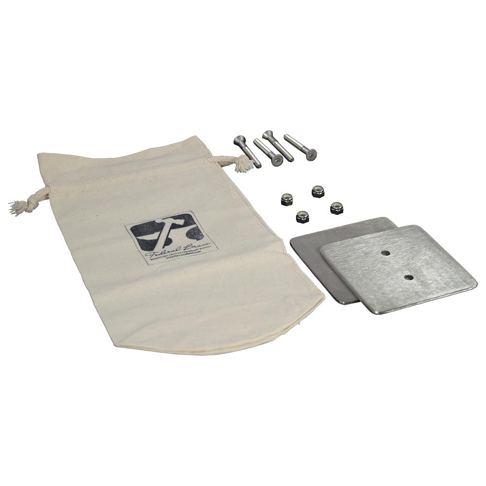 Federal Brace 2Hole Counter Mount Galvanized Steel Bearing Plate Kit