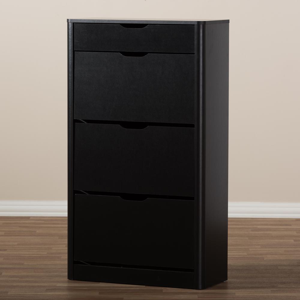 Baxton Studio Cayla Black Storage Cabinet 28862 7712 Hd The Home Depot