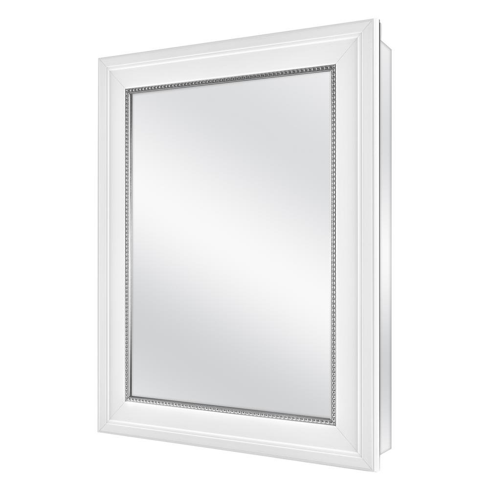 Home Decorators Collection 20 In X 26 In Fog Free Recessed Or Surface Mount Medicine Cabinet In White 83017 The Home Depot