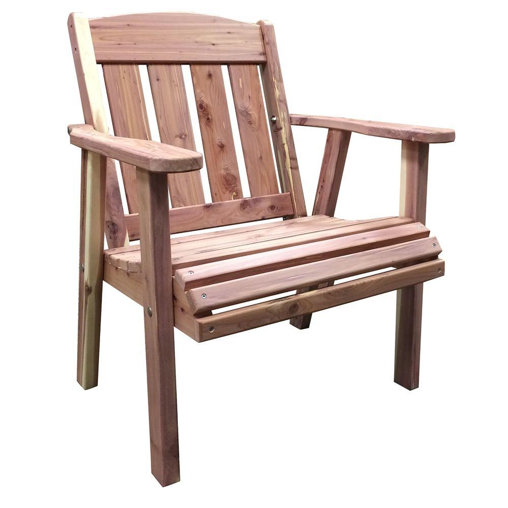 AmeriHome Amish Unfinished Cedar Patio Lounge Chair801729 The Home Depot