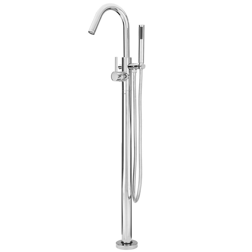Pfister Modern Single Handle Free Standing Tub Filler In Polished Chrome Valve Not Included Pfister Modern Single Handle Free Standing Tub Filler In Polished Chrome Valve Not Included
