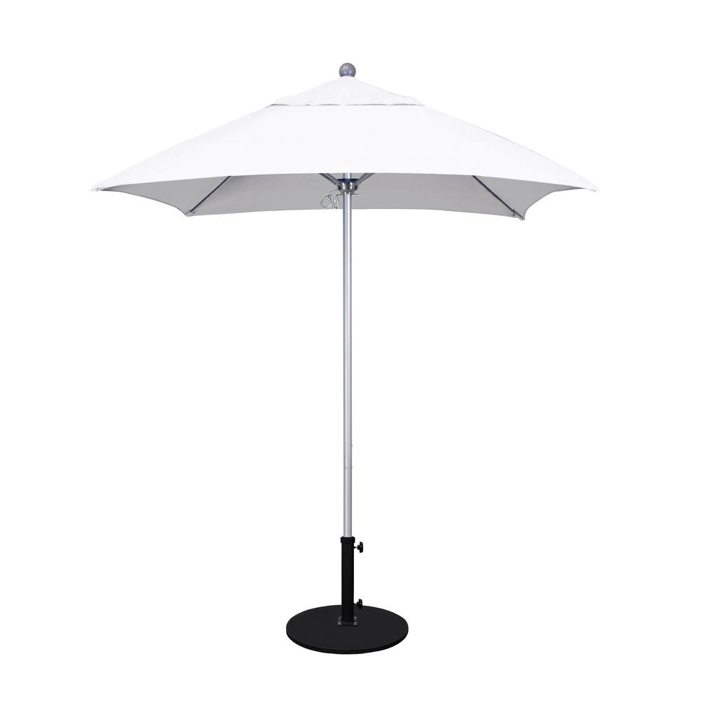 California Umbrella 6 Ft Silver Anodized Aluminum Outdoor Market