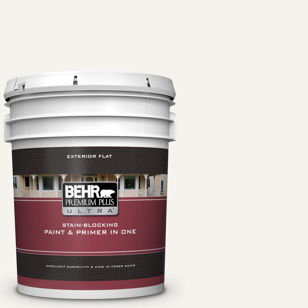 Behr Premium Plus Ultra Gal Polar Bear Flat Exterior Paint And