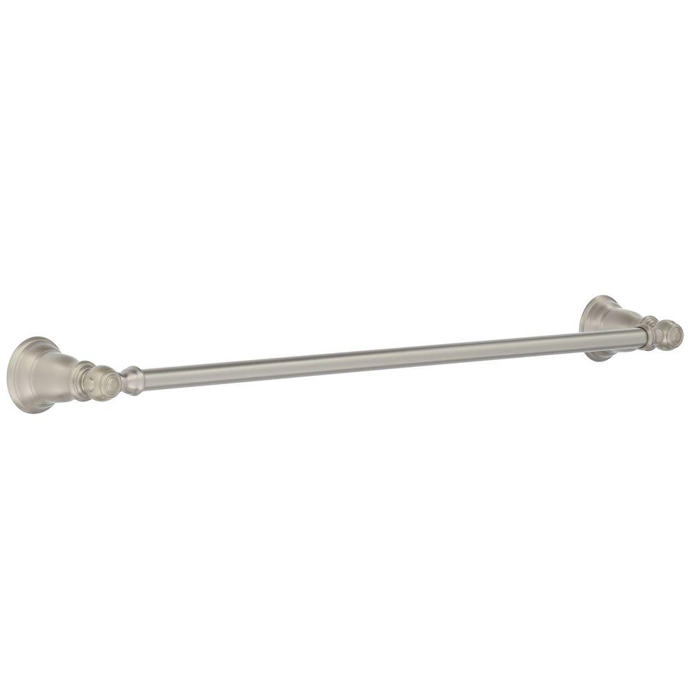 MOEN Kingsley 24 In. Towel Bar In Brushed Nickel-YB5424BN - The Home Depot