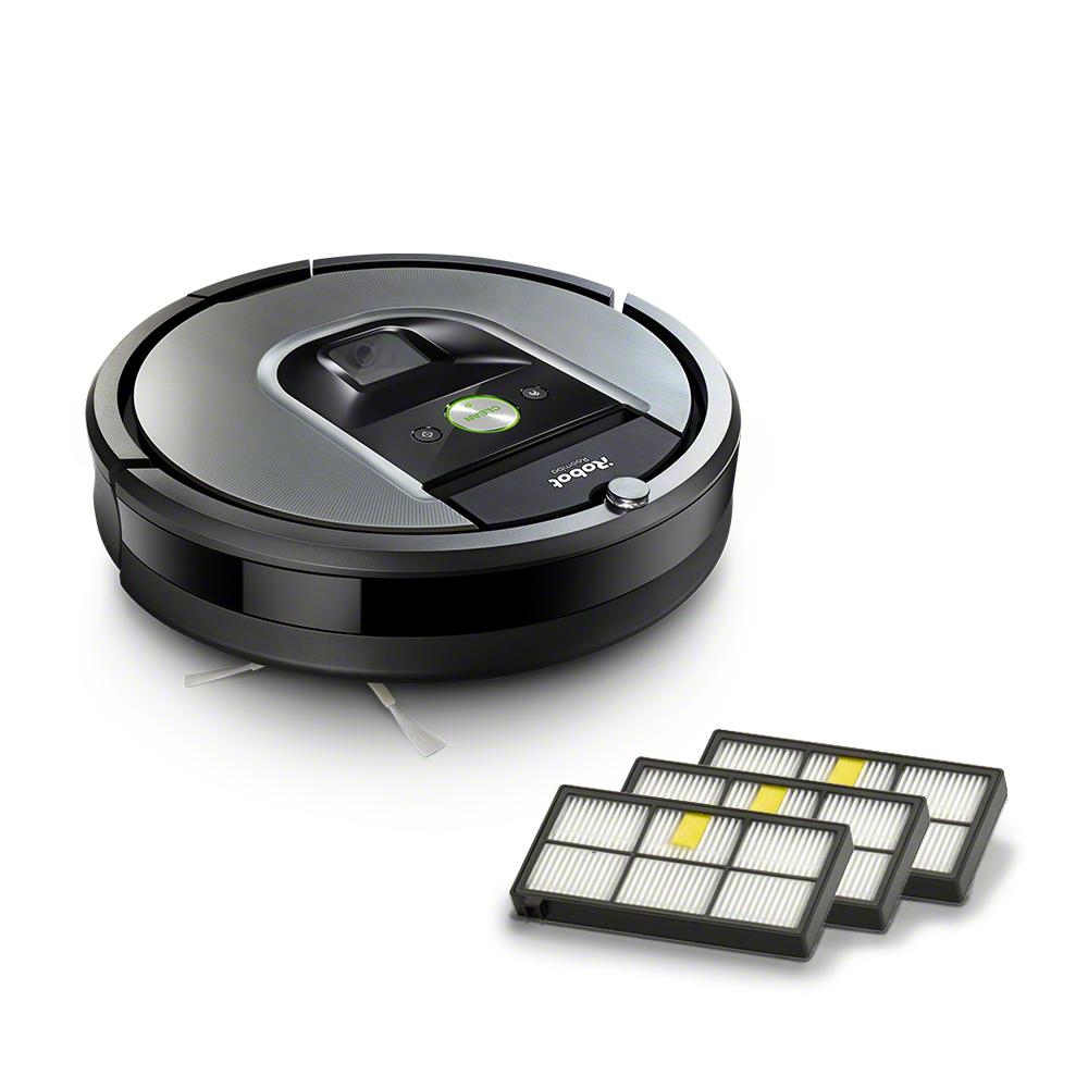 Irobot Roomba 960 Wi Fi Connected Robot Vacuum Bundle 3 Extra Filters R96002f The Home Depot