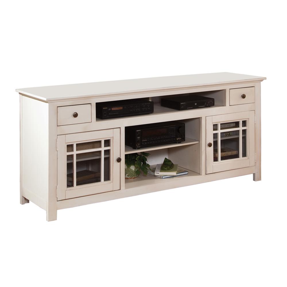 Emerson Hills 74 In White Entertainment Console