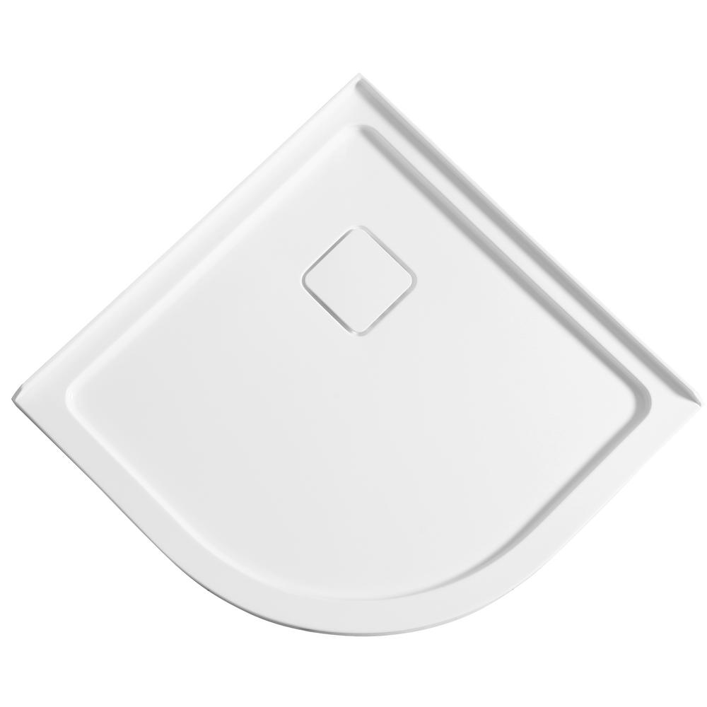MUSTEE Durabase 32 in. x 32 in. Single Threshold Shower Base in White