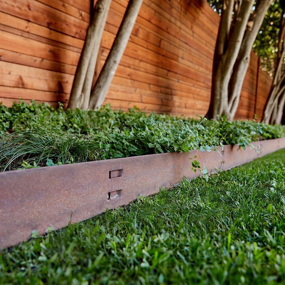 COL-MET 4 ft. x 4-Gauge x 4 in. Black Steel Landscape Edging COL-MET 4 ft. x 4-Gauge x 4 in. Black Steel Landscape Edging