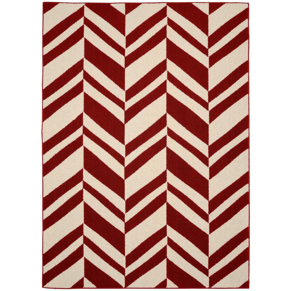 Garland Rug Chelsea Crimson/Ivory 5 ft. x 7 ft. Area RugLL440A060084H9