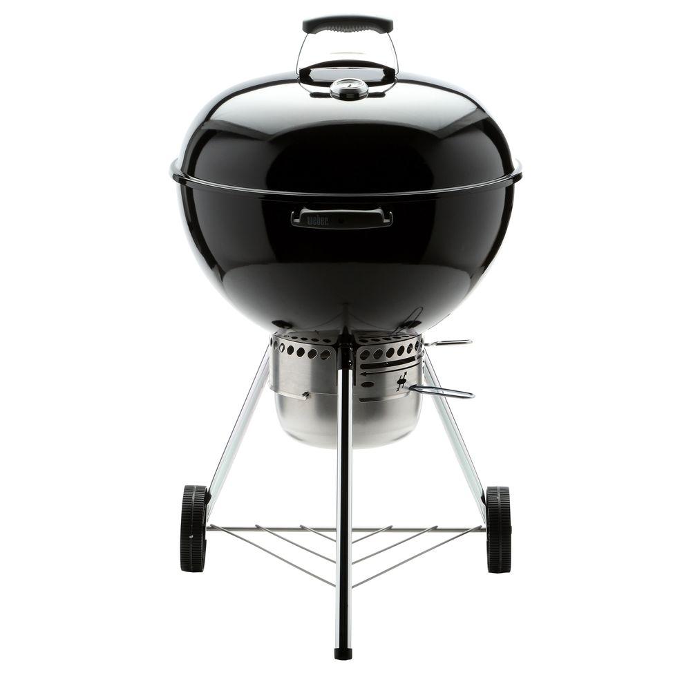 Weber 22 inch Original Kettle Premium Charcoal Grill in Black with Built-In... by Weber