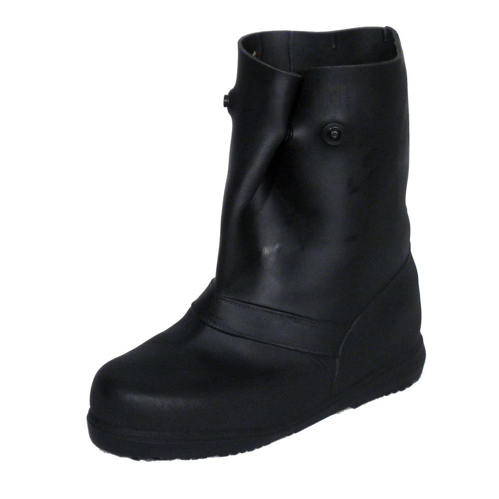 Black Rubber Over-the-Shoe Boots, Size 