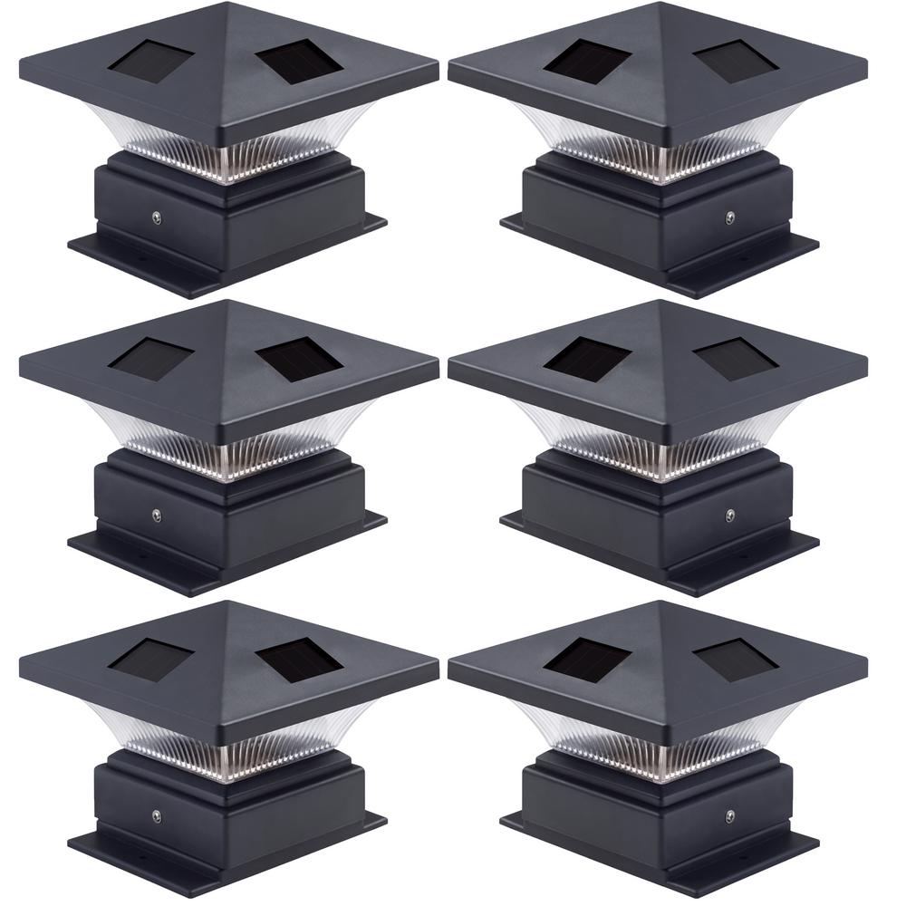 Westinghouse Solar Post Lighting Outdoor The Home Depot Paa Ii Solar Ed Integrated Led Black Plastic Post