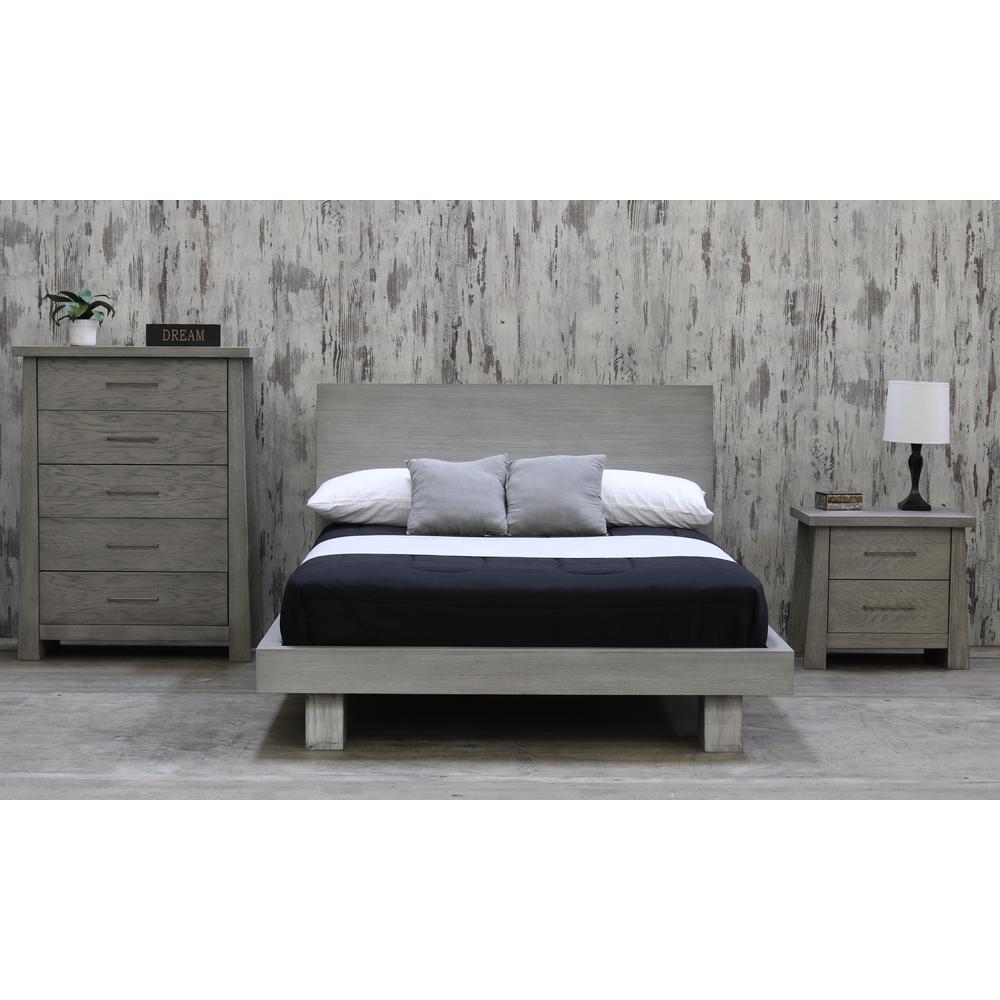 Fusion Driftwood King Headboard Platform Bed 8128dw The Home Depot Fusion Driftwood King Headboard Platform Bed