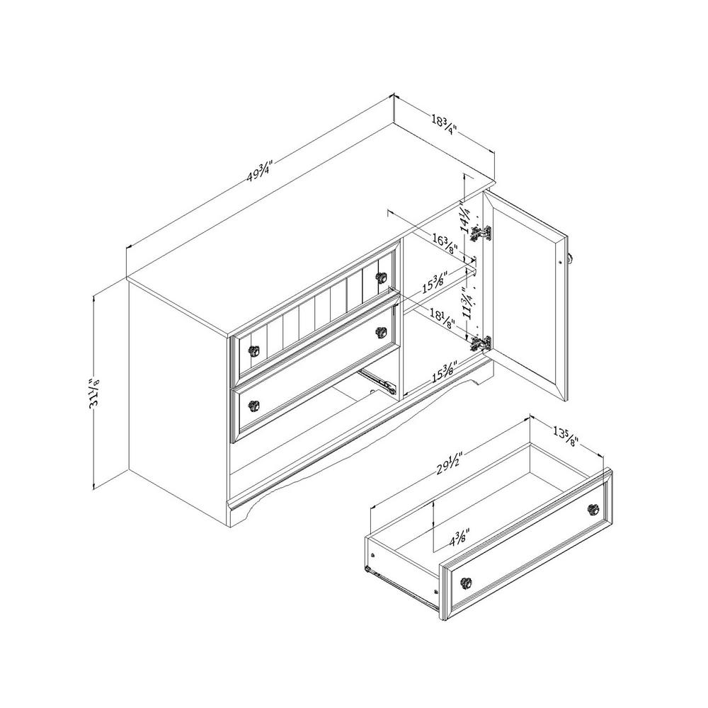 South Shore Savannah 3 Drawer Pure White Dresser 3580028 The