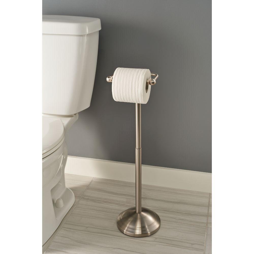 Delta Greenwich Free Standing Toilet Paper Holder In Brushed Nickel Delta Greenwich Free Standing Toilet