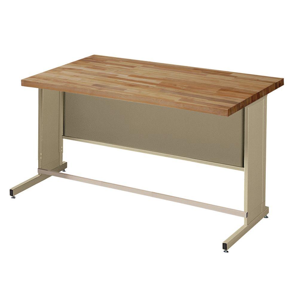 Edsal 1.75 in. H x 60 in. W x 30 in. D Maple Butcher Block ... Edsal 1.75 in. H x 60 in. W x 30 in. D Maple Butcher Block ...