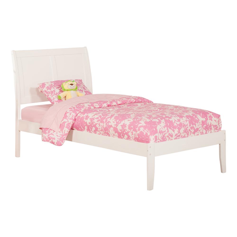 Atlantic Furniture Portland White Twin Xl Platform Bed With Open Atlantic Furniture Portland White Twin Xl Platform Bed With Open Foot Board Ar8911002 The Home Depot
