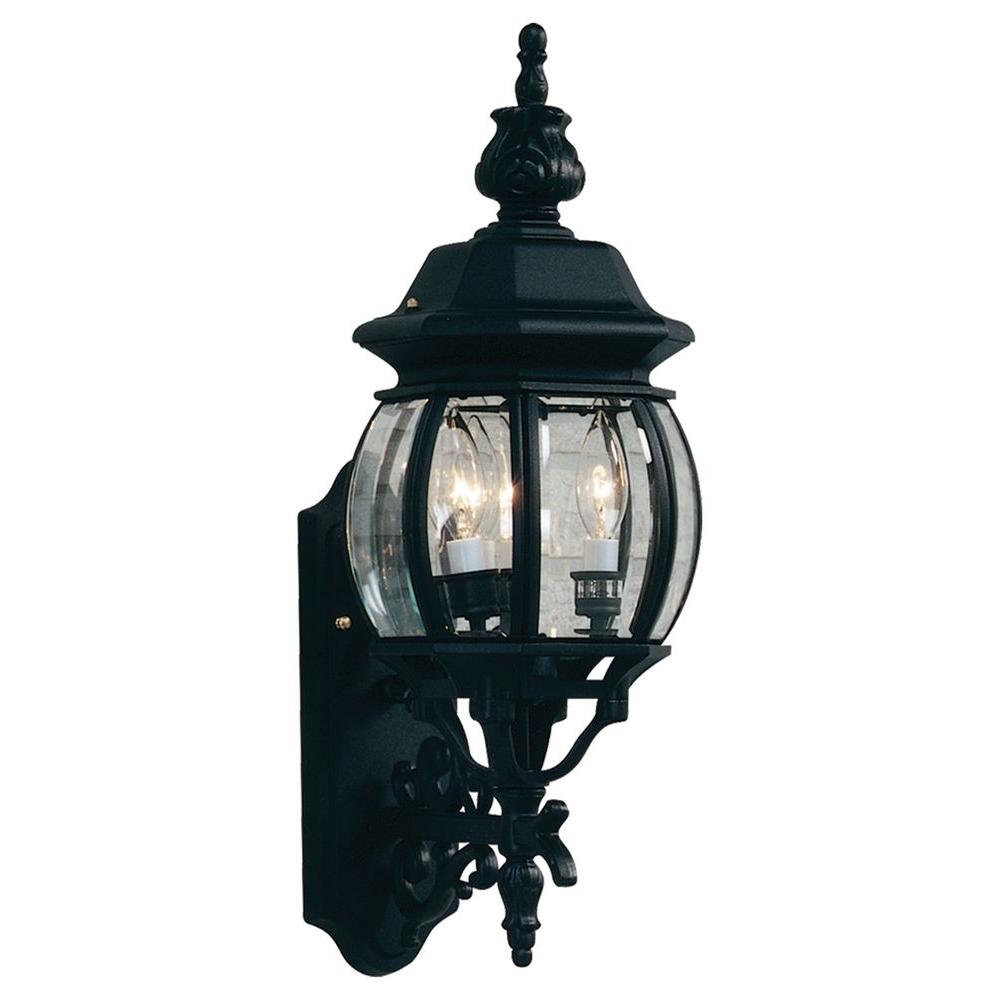 Sergej 3 Light Black Outdoor Wall Lantern Sergej 3 Light Black Outdoor Wall Lantern