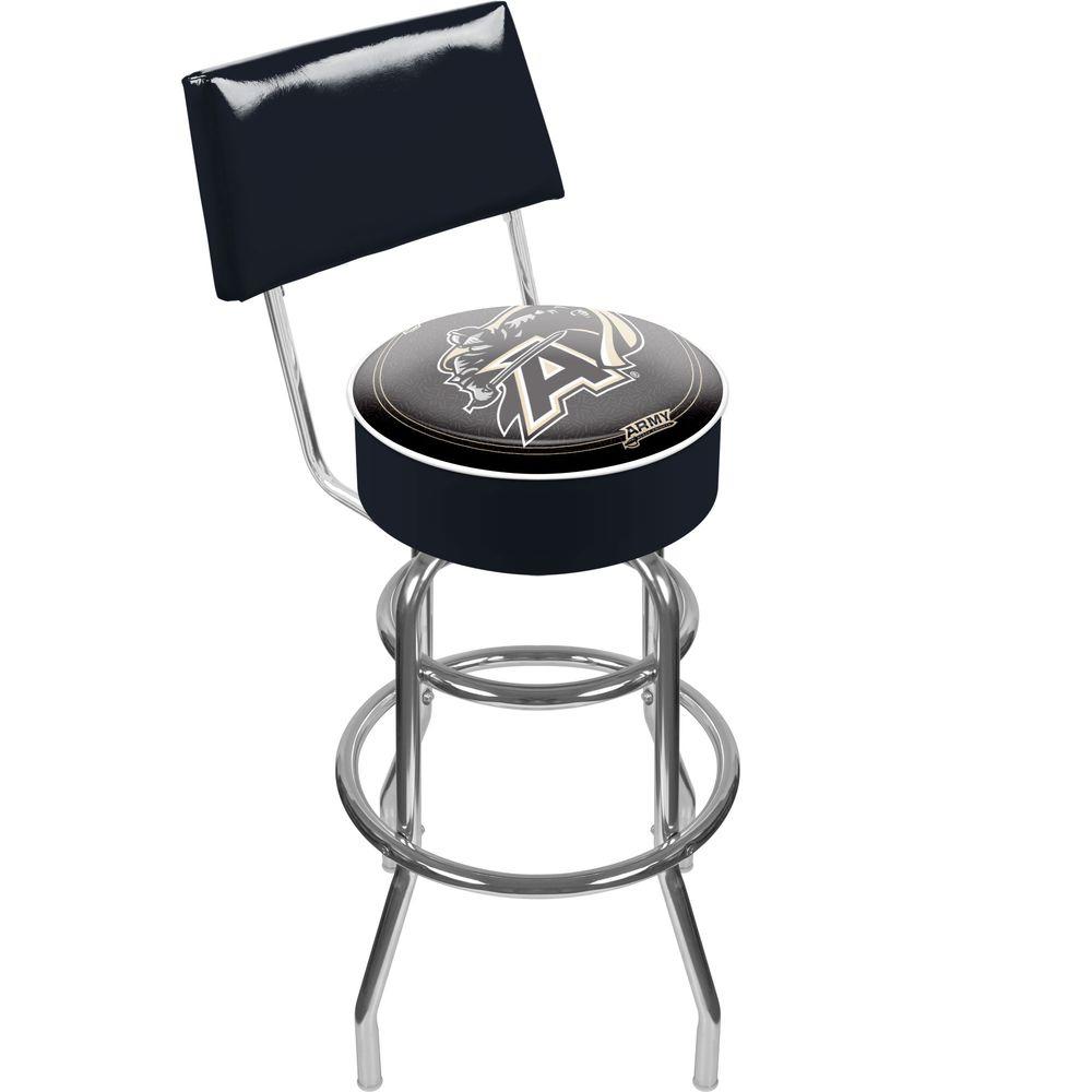 Army Black Knights 30 In Chrome Padded Swivel Bar Stool