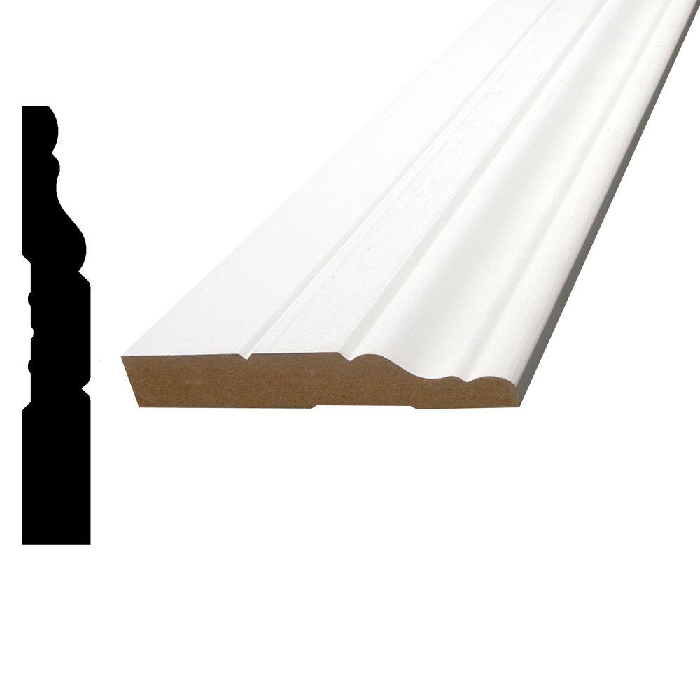 House of Fara 3/4 in. x 6-1/2 in. x 8 ft. MDF Base Moulding-8665 - The ...